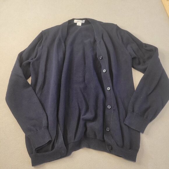 Crewcuts J. Crew Navy Cardigan Sweater Girl Size 12 - Picture 1 of 7